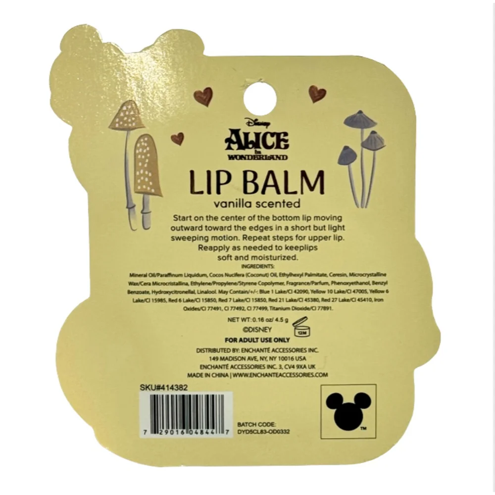 🌷 Alice In Wonderland Vanilla Scented Lip Balm